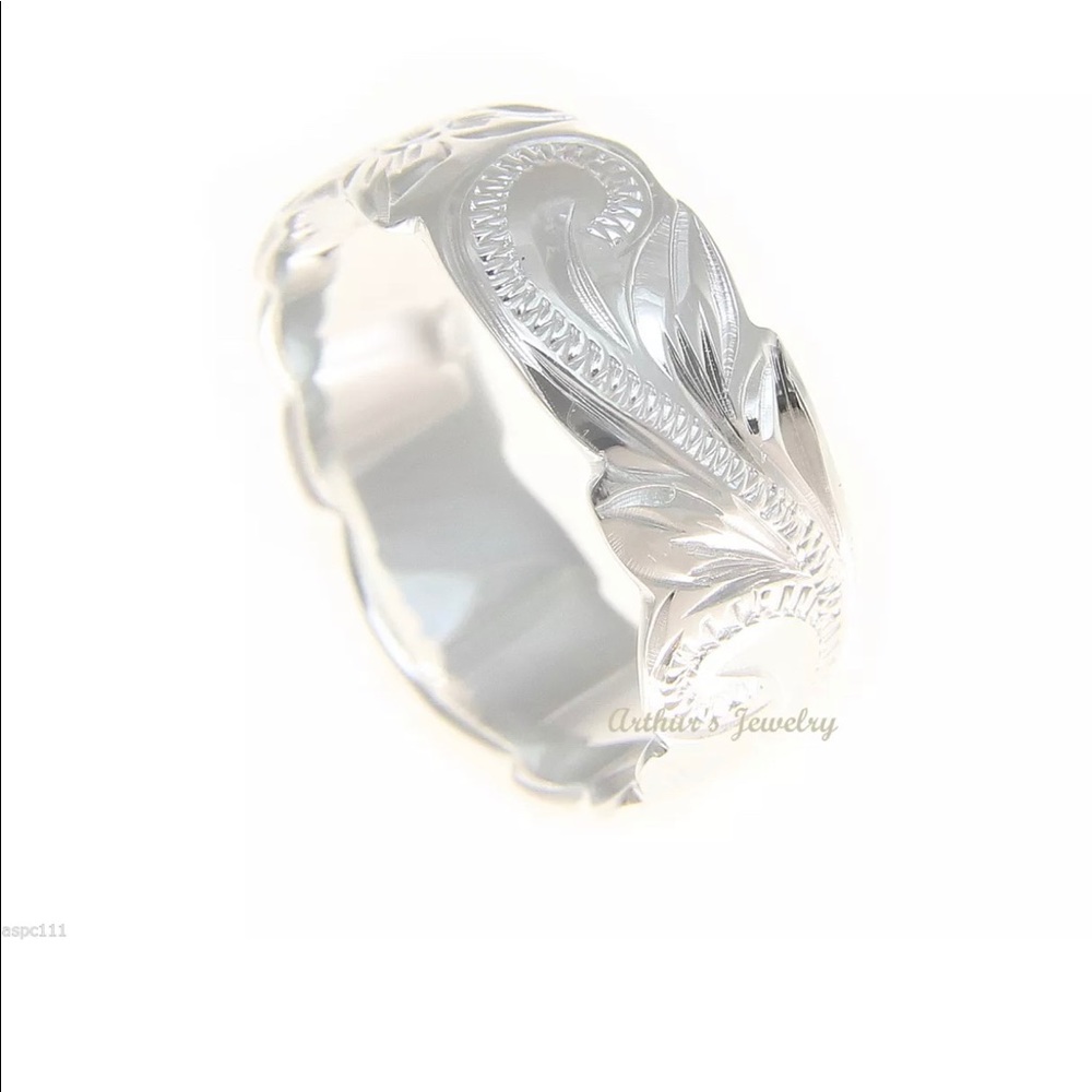 BEAUTIFUL 8MM STERLING 925 PLUMERIA RING FROM HI! - Picture 2 of 5